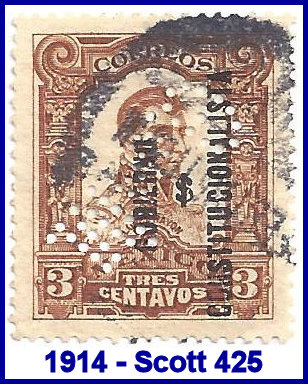 Michoacan 1914 perfin